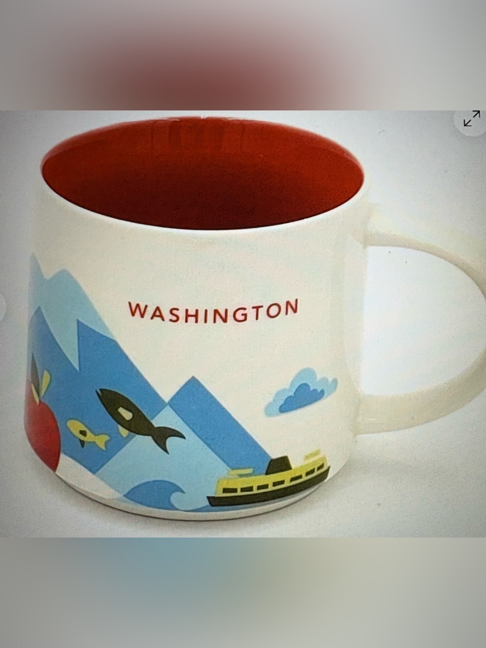 NWT Starbucks 2015 'You Are Here' Washington State WA Tea Coffee Mug Cup 14 oz